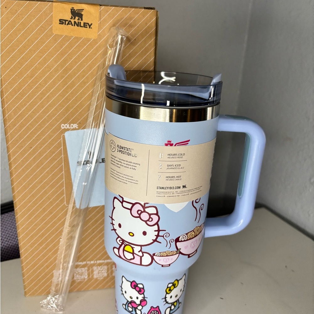 Stanley Light Blue Tumbler with Straw
